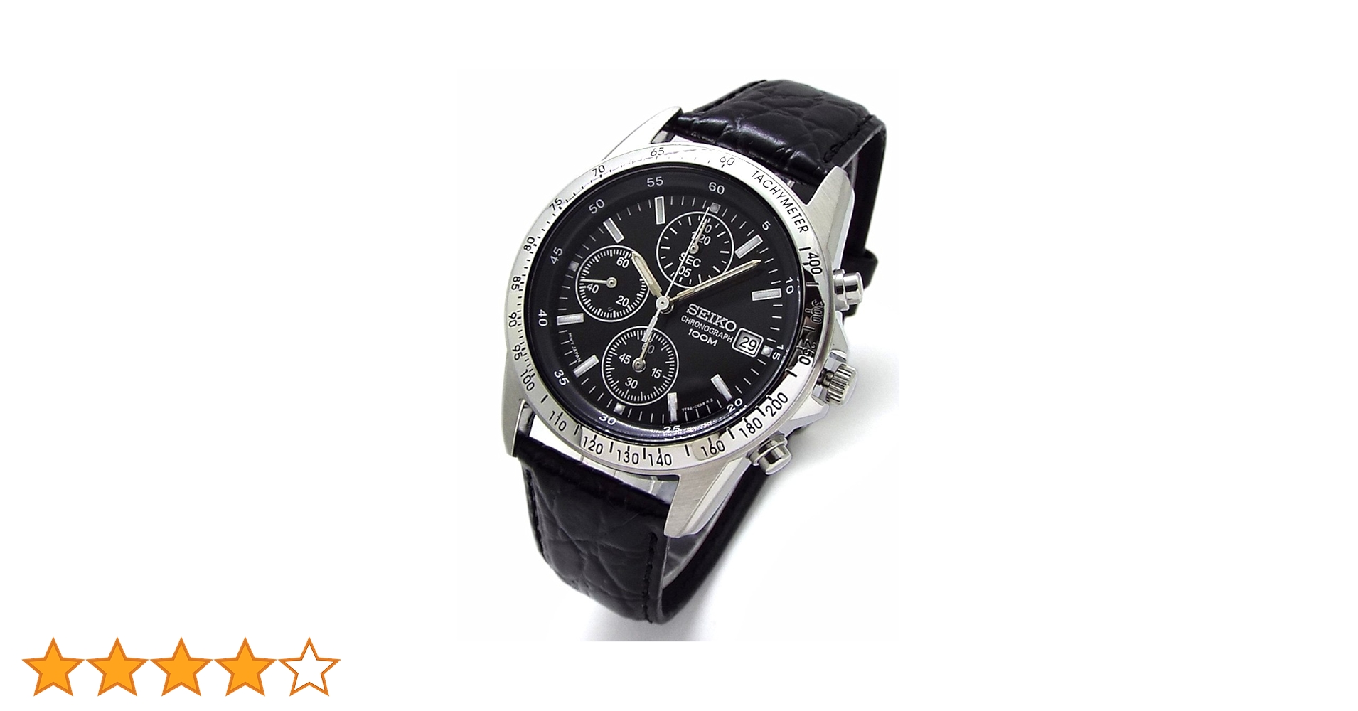 Amazon.co.jp: クロノグラフ 腕時計 本革ベルトセット 国内セイコー